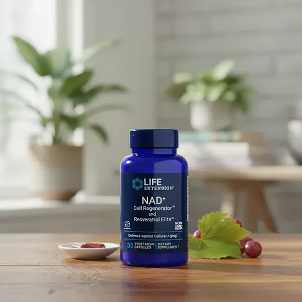 Life Extension, Nad+ 300mg Con Resveratrol, 30 Cápsulas Sin Sabor 2