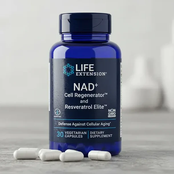 Life Extension, Nad+ 300mg Con Resveratrol, 30 Cápsulas Sin Sabor 6