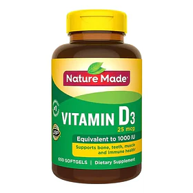 Nature Made- Vitamina D3 1000ui 650sofgels Ninguno