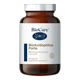 Biocare - Bioacidophilus Forte - 30 Billones, 60 Cápsulas Natural