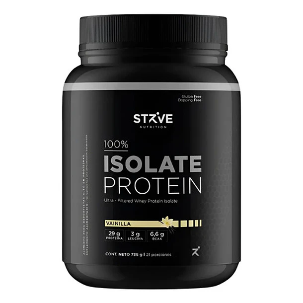 Proteína Aislada Strive Isolate Protein Vainilla, 735 G Para 21 Porciones 1