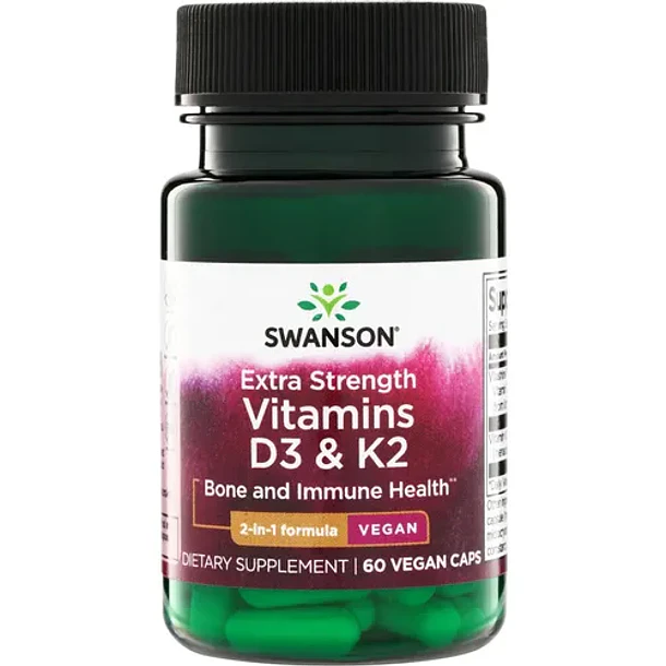 Swanson-  Vitamina D3-k2 5000ui 60 Cápsulas Vegetales No Aplica 1