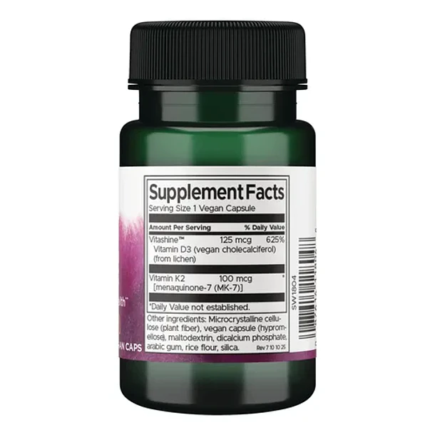 Swanson-  Vitamina D3-k2 5000ui 60 Cápsulas Vegetales No Aplica 2