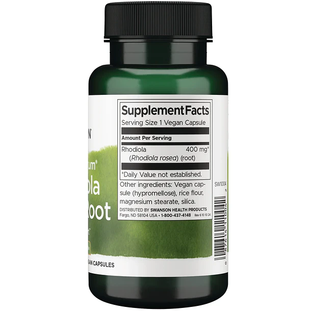 Swanson- Rhodiola Rosea Root 400mg 100capsulas 2