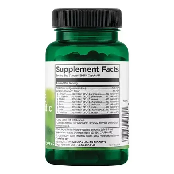 Swanson- Ultimate Probiotico 16 Cepas 30capsulas Sin Sabor 3
