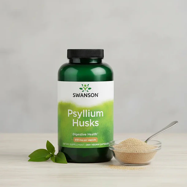 Swanson - Psyllium Husks 610mg 300 Capsulas Sin Sabor 7