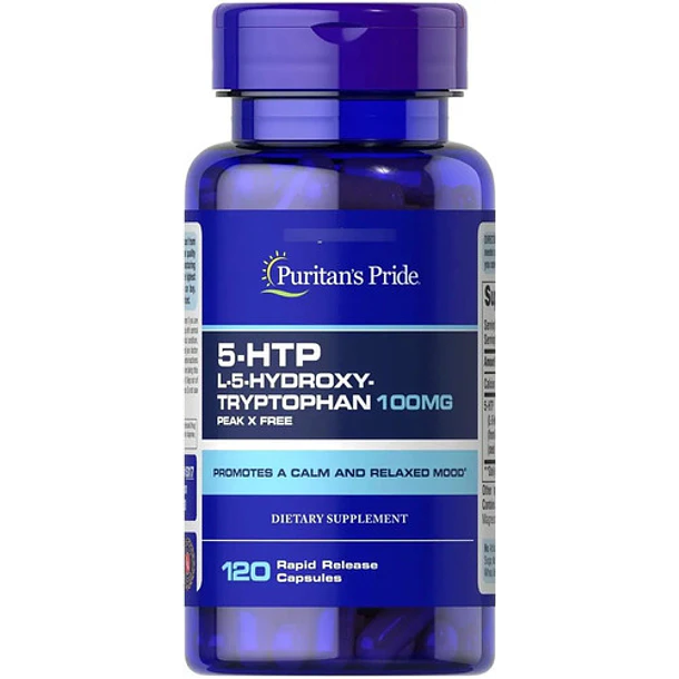 Puritans Pride - 5-htp  100mg 120 Cápsulas Sin Sabor 1
