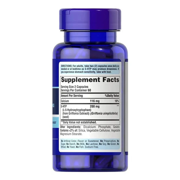 Puritans Pride - 5-htp  100mg 120 Cápsulas Sin Sabor 2