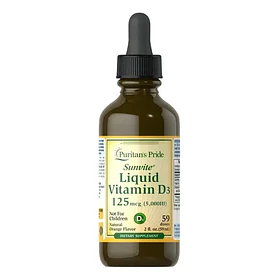 Puritan`s Pride- Vitamina D3 5000iu 59ml Naranja