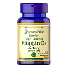Puritan's Pride - Vitamina D3 25mcg 1000 Iu 100 Cáps Blandas N/a 1