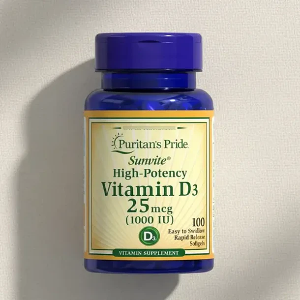 Puritan's Pride - Vitamina D3 25mcg 1000 Iu 100 Cáps Blandas N/a 6
