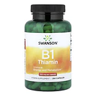 Swanson B1 Tiamina 100mg 250caps Sabor Sin Sabor 1