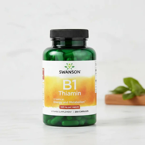 Swanson B1 Tiamina 100mg 250caps Sabor Sin Sabor 3
