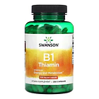 Swanson B1 Tiamina 100mg 250caps Sabor Sin Sabor 6