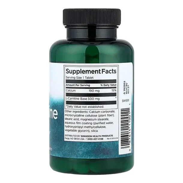 Swanson - L-carnitina 500mg 100 Capsulas N/a 7