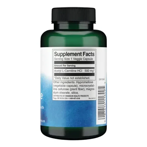 Acetil L Carnitina 500mg 100cap Swanson Sin Sabor 2