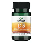 Vitamina D3, 1000 Ui, 25 Mcg, 30 Cápsulas, Alta Potencia, Swanson Usa, Sabor Sin Sabor 3