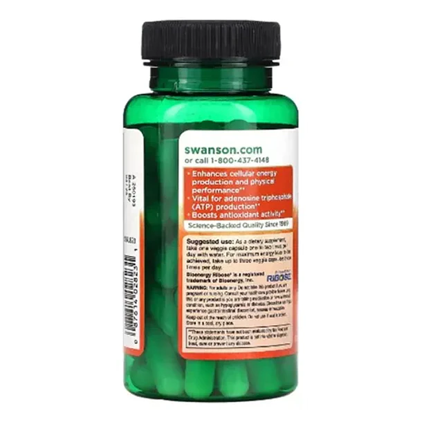 Swanson - Ribosa Pura 750mg 60capsulas Sin Sabor 3