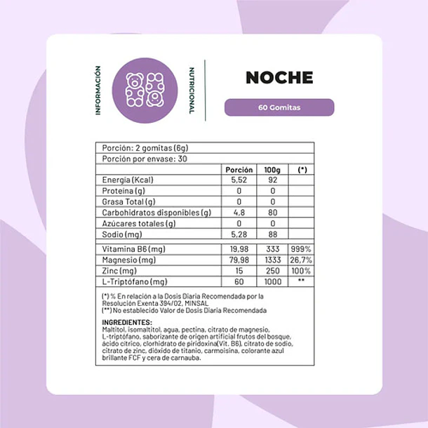 Gomitas Dreams Magnesio L-triptófano Vit B6 60 Un Karun Life Frutos Rojos 3