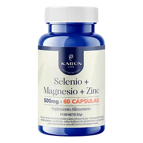 Karun Life - Selenio + Magnesio + Zinc 500 Mg 60 Capsulas N/a