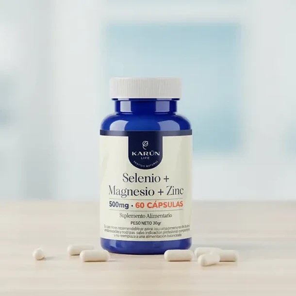Karun Life - Selenio + Magnesio + Zinc 500 Mg 60 Capsulas N/a 5