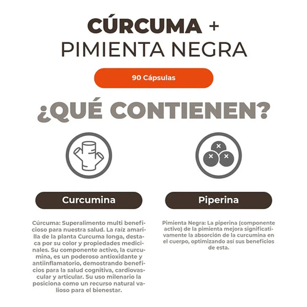 Karun Life - Curcuma + Pimienta 60 Cápsulas 500 Mg Sin Sabor 6