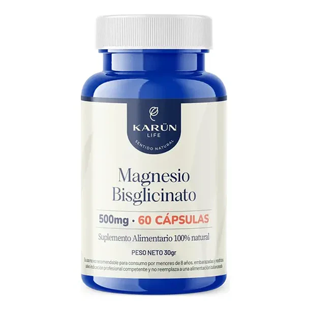 Magnesio Bisglicinato 60 Capsulas Dormir Karun Life Sin Sabor 1