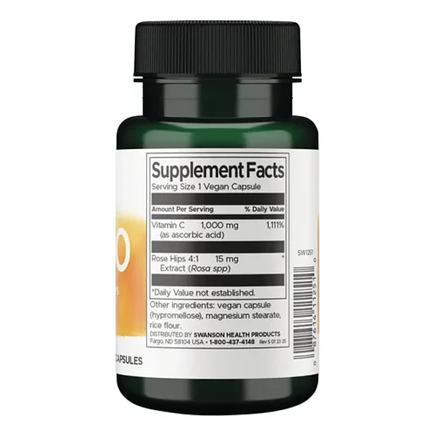 Swanson- Vitamina C1000 Con Rosa Mosqueta 30capsulas Ninguno 3