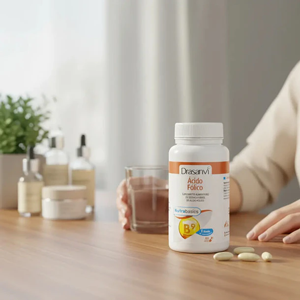 Drasanvi - Ácido Fólico 60 Cápsulas Nutrabasicos Neutro 4