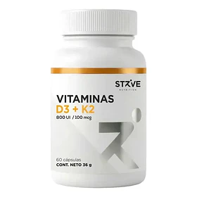 Strive  Nutrition- Vitamina D3 + K2 60 capsulas 