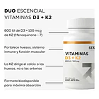 Strive- Vitamina D3 + K2 60capsulas Sin Sabor 2