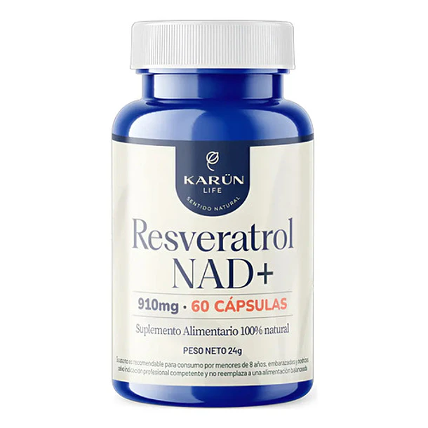 Karun Life- Resveratrol Nad+ 910mg 60 Cápsulas  1