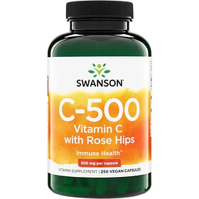 Swanson-   C-500 Con Vitamina C /rosa Mosqueta 250 Capsulas 