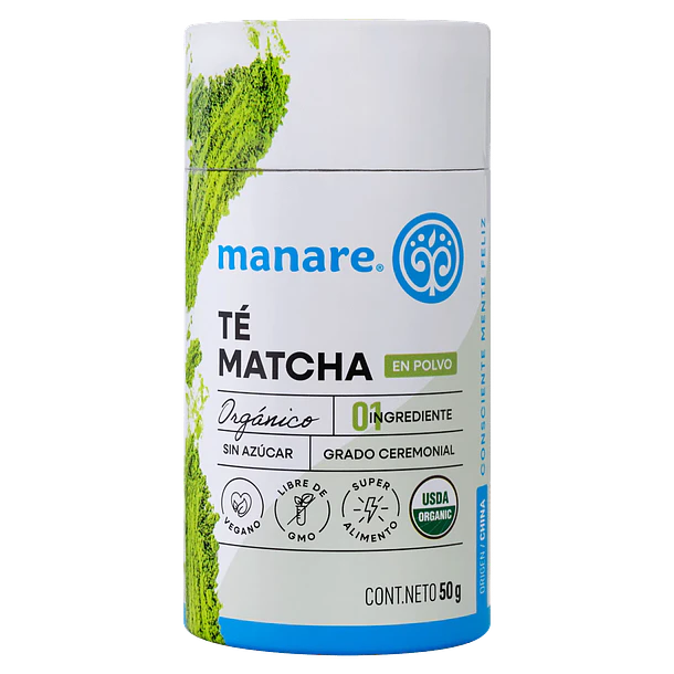 Manare- Té Matcha En Polvo Orgánico 50 Gramos 1