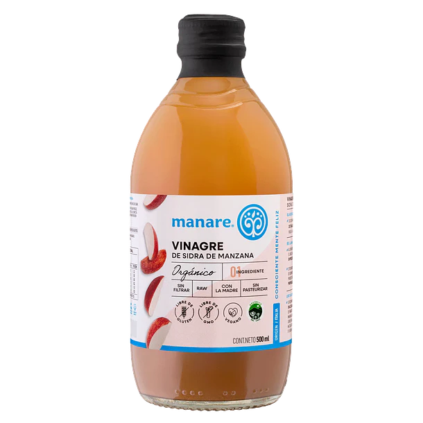 Manare- Vinagre De Manzana Organico 500 Ml 1