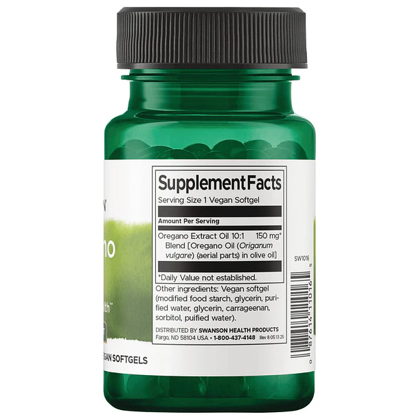 Swanson- Oregano Oil 150mg 120capsulas 7