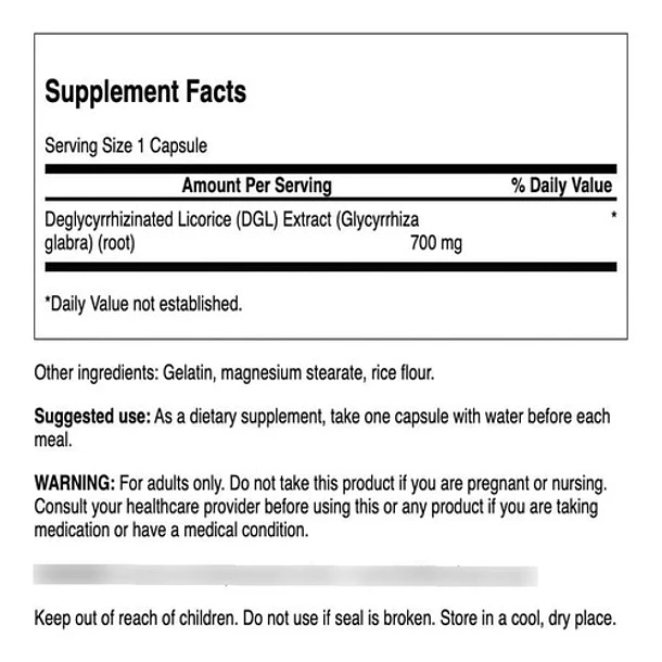 Swanson - High Potency Dgl (regaliz)  Licorice Root 90 Caps Sin Sabor 2