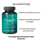 Vitamina D3 Liposomal 800ui 60 Capsulas Vegana Biodisponibilidad Ortomolecular Sin Sabor 3
