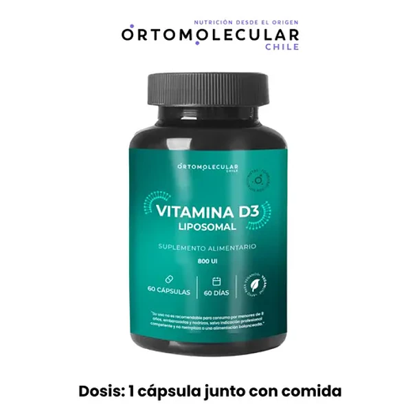 Vitamina D3 Liposomal 800ui 60 Capsulas Vegana Biodisponibilidad Ortomolecular Sin Sabor 5