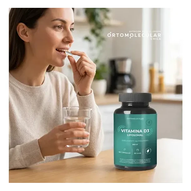 Vitamina D3 Liposomal 800ui 60 Capsulas Vegana Biodisponibilidad Ortomolecular Sin Sabor 6