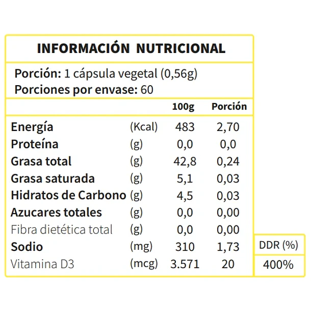 Ortomolecular- Vitamina D3 Liposomal 800UI 60 Cápsulas 2