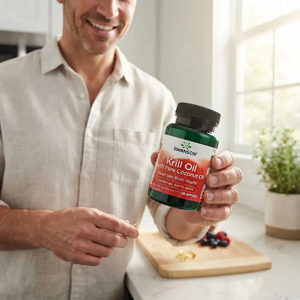 Swanson-  Aceite De Krill Con Aceite De Coco 30softgels 5