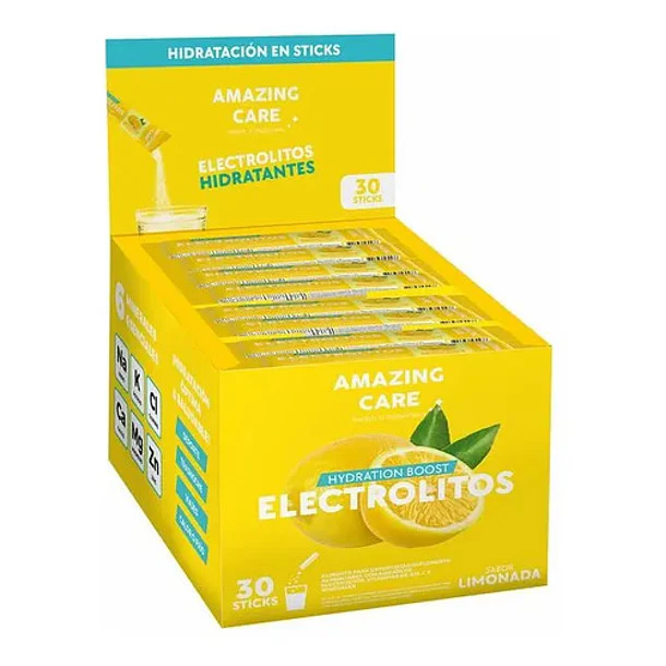Amazin Care- Electrolitos Caja Display 30 Sticks Sin Azucar 1