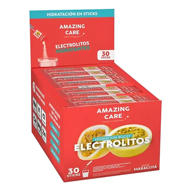 Amazin Care- Electrolitos Caja Display 30 Sticks Sin Azucar 6
