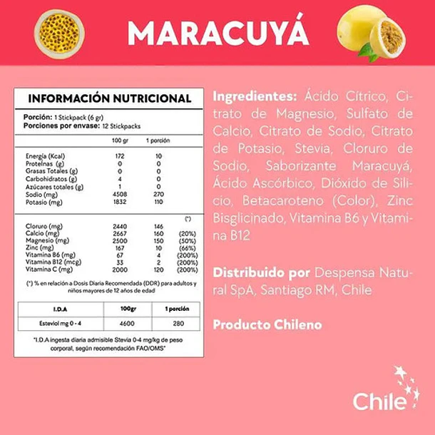Amazin Care- Electrolitos Caja Display 30 Sticks Sin Azucar 7