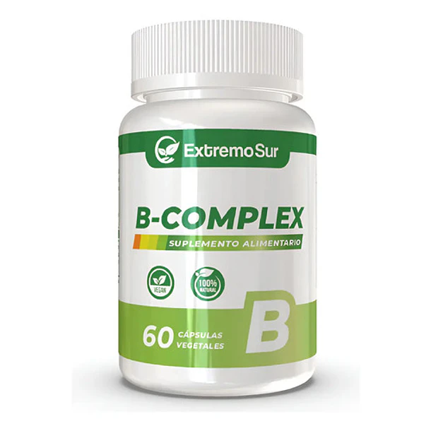 B Complex B1 B2 B3 B5 B6 B9 B12 Biotina 60 Capsulas Sabor Neutro 1