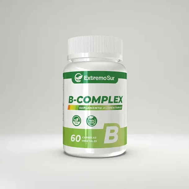 B Complex B1 B2 B3 B5 B6 B9 B12 Biotina 60 Capsulas Sabor Neutro 4