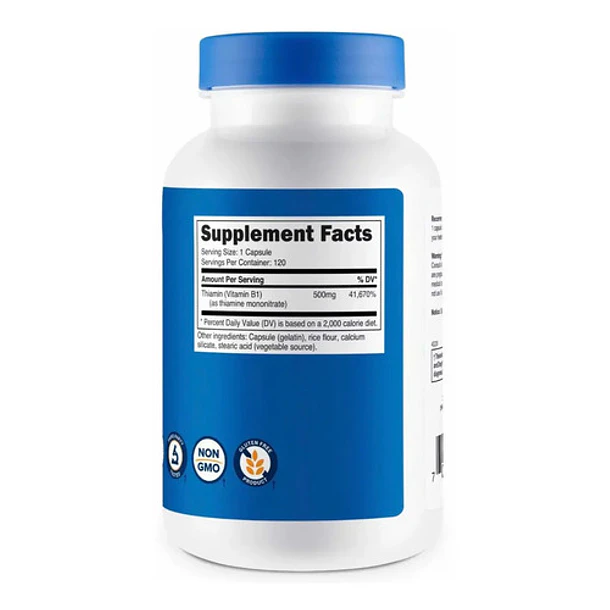 Potente Vitam B1 500 M G Nutricost 120 Tablet Sin Sabor 4