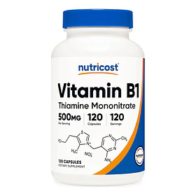 Nutricost - Vitamina B1 Tiamina 500mg 120 Caps N/a