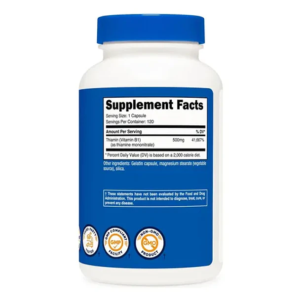 Nutricost - Vitamina B1 Tiamina 500mg 120 Caps N/a 2